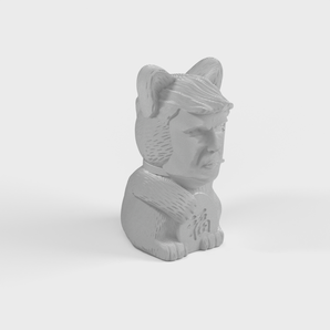 "Cat Trump: Funny Cat and Trump Statue"