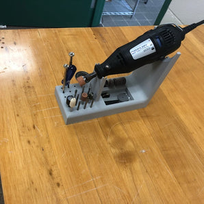 Dremel-stativ med bitsorganisatör och sladdhållare