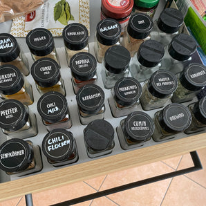 Kryddor i glas för Skuffer