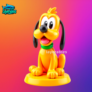 Pluto Chibi 3D-figur – Söt Disney-samlarfigur