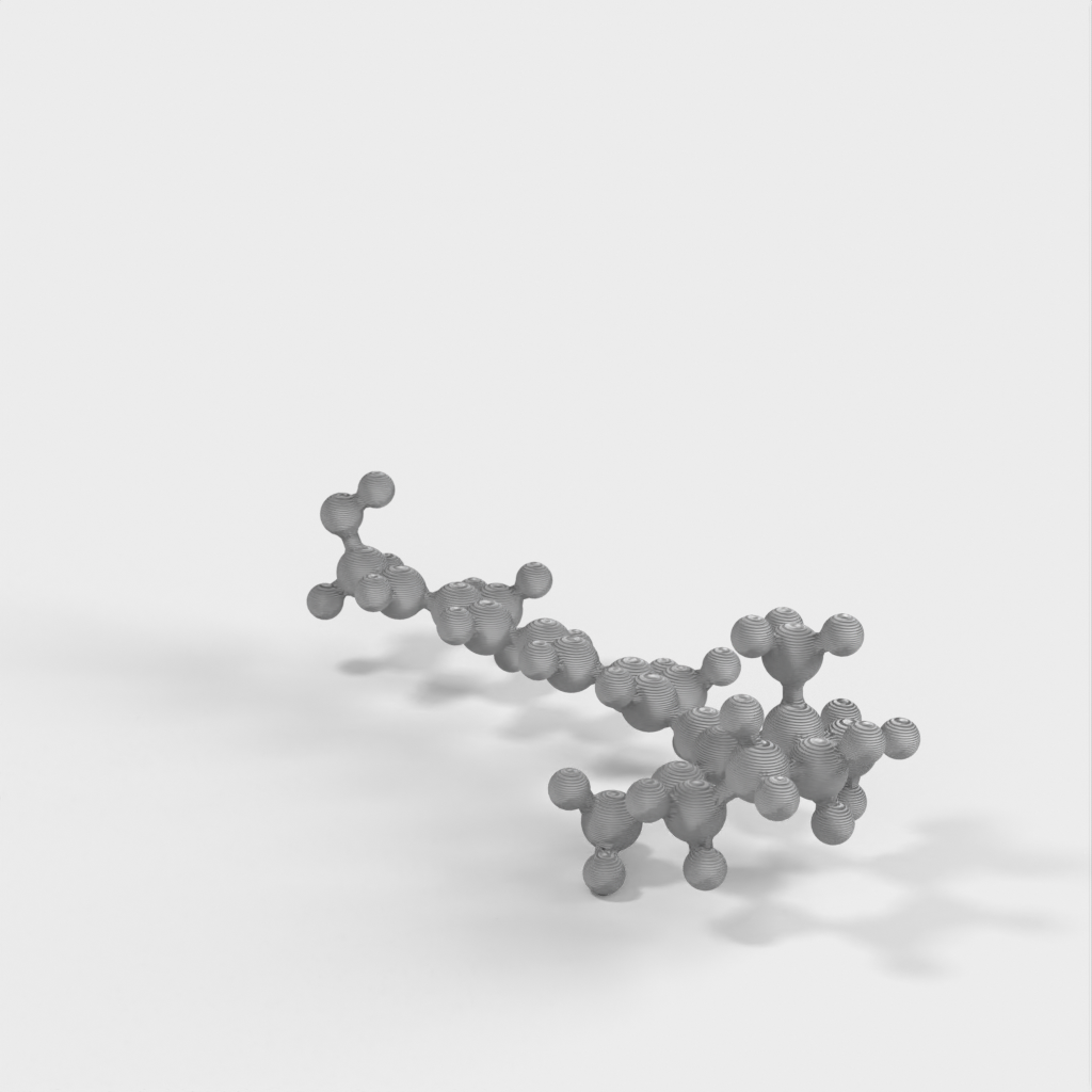 Molecular Model of Retinol (Vitamin A) - Atomic Scale Model