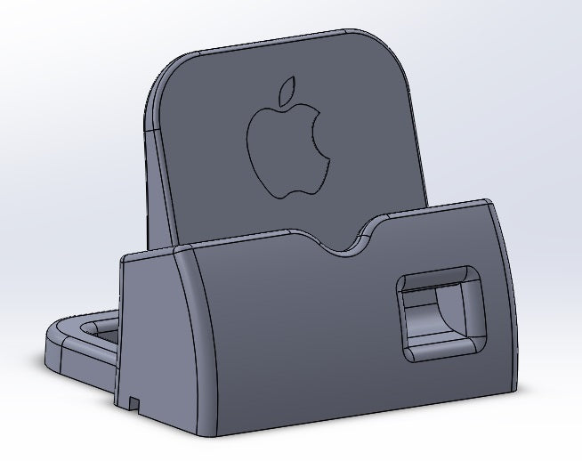 iPhone 6 och 6 Plus laddningsdocka med högtalarhorn och justerbar kabeldragning