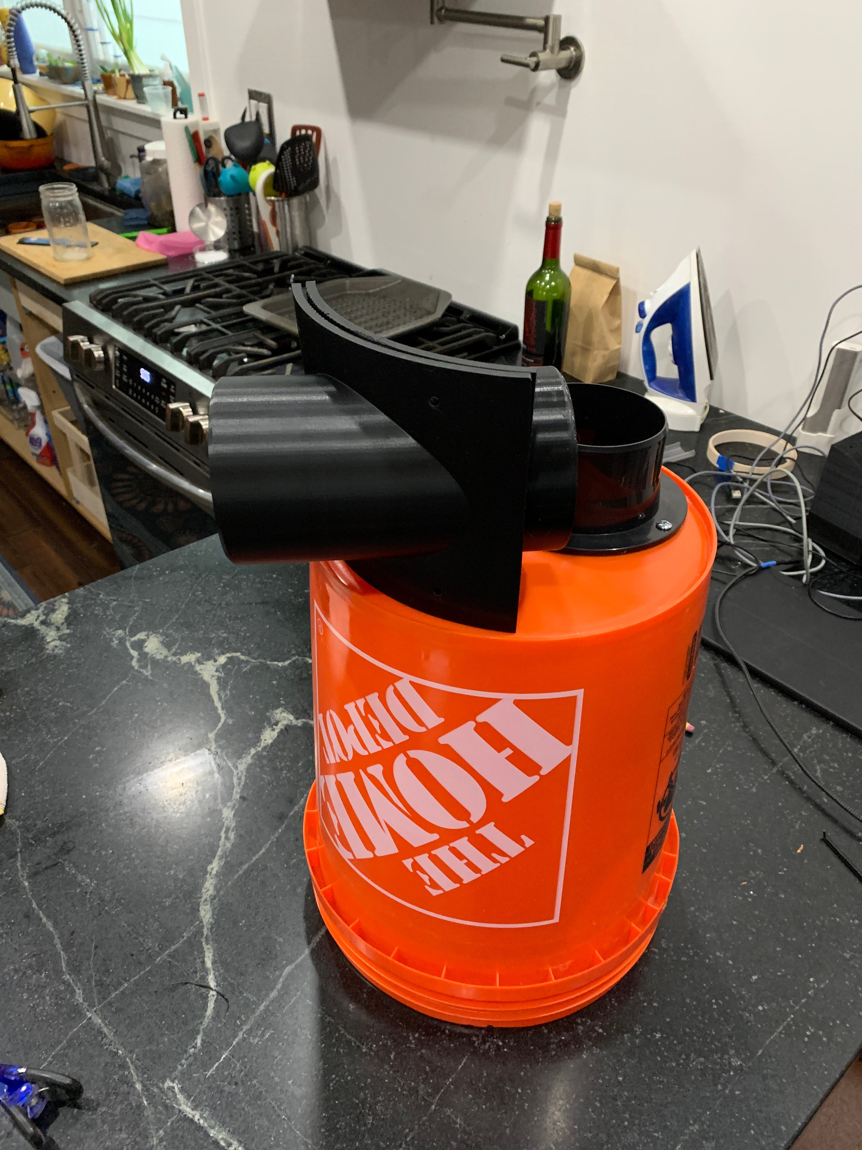 Side Monteret Cyklon Støvseparator til 5-Gallons Spand