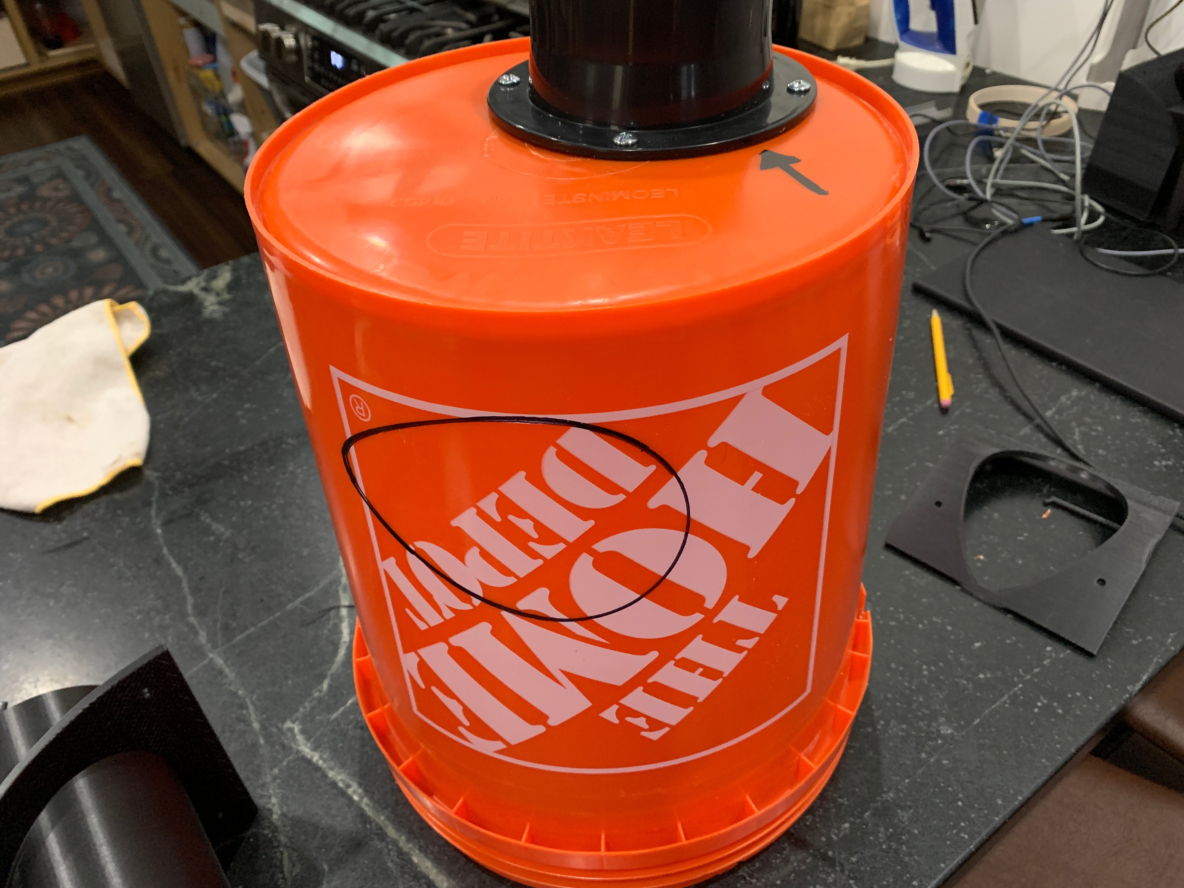Side Monteret Cyklon Støvseparator til 5-Gallons Spand