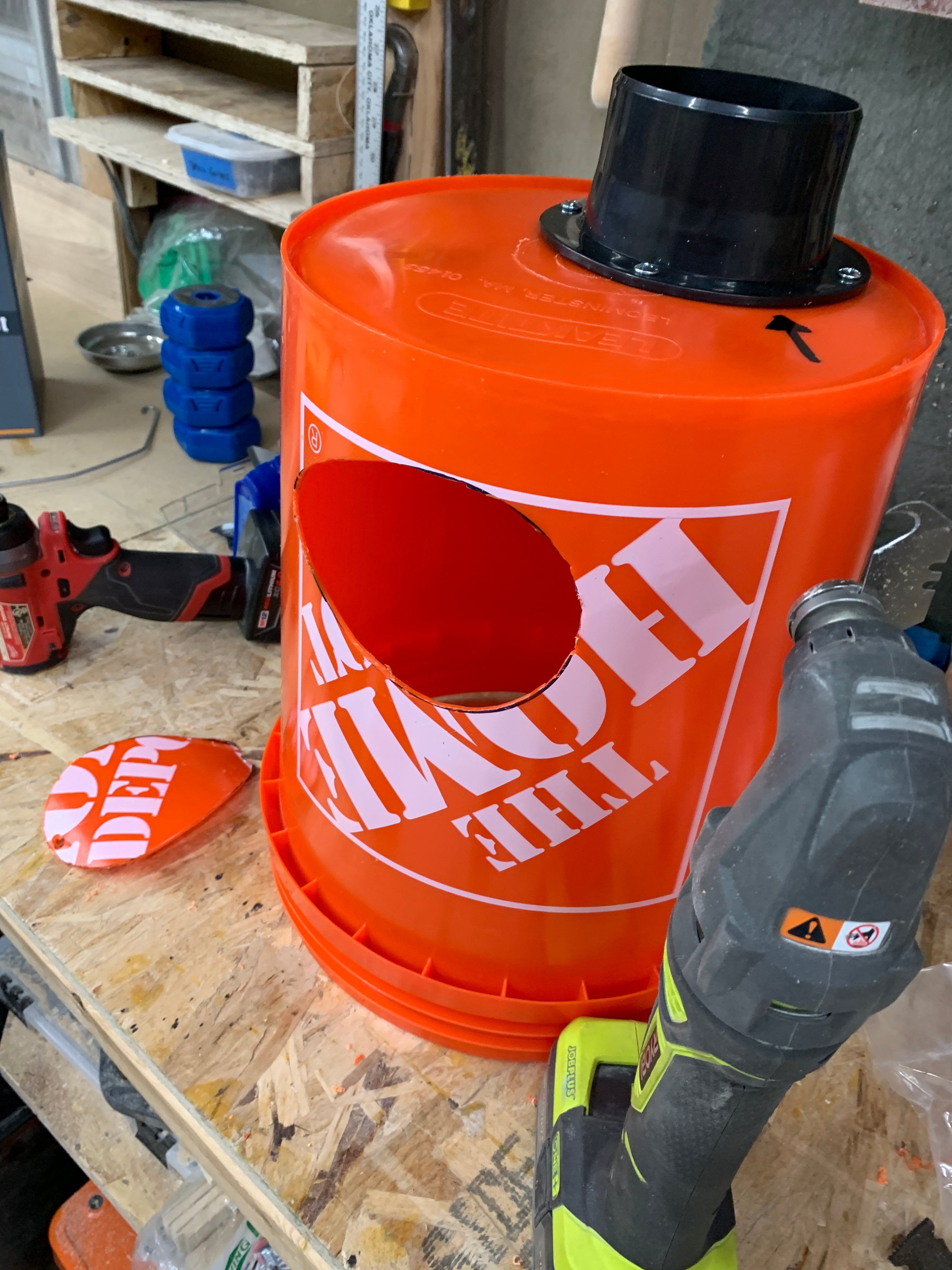 Side Monteret Cyklon Støvseparator til 5-Gallons Spand