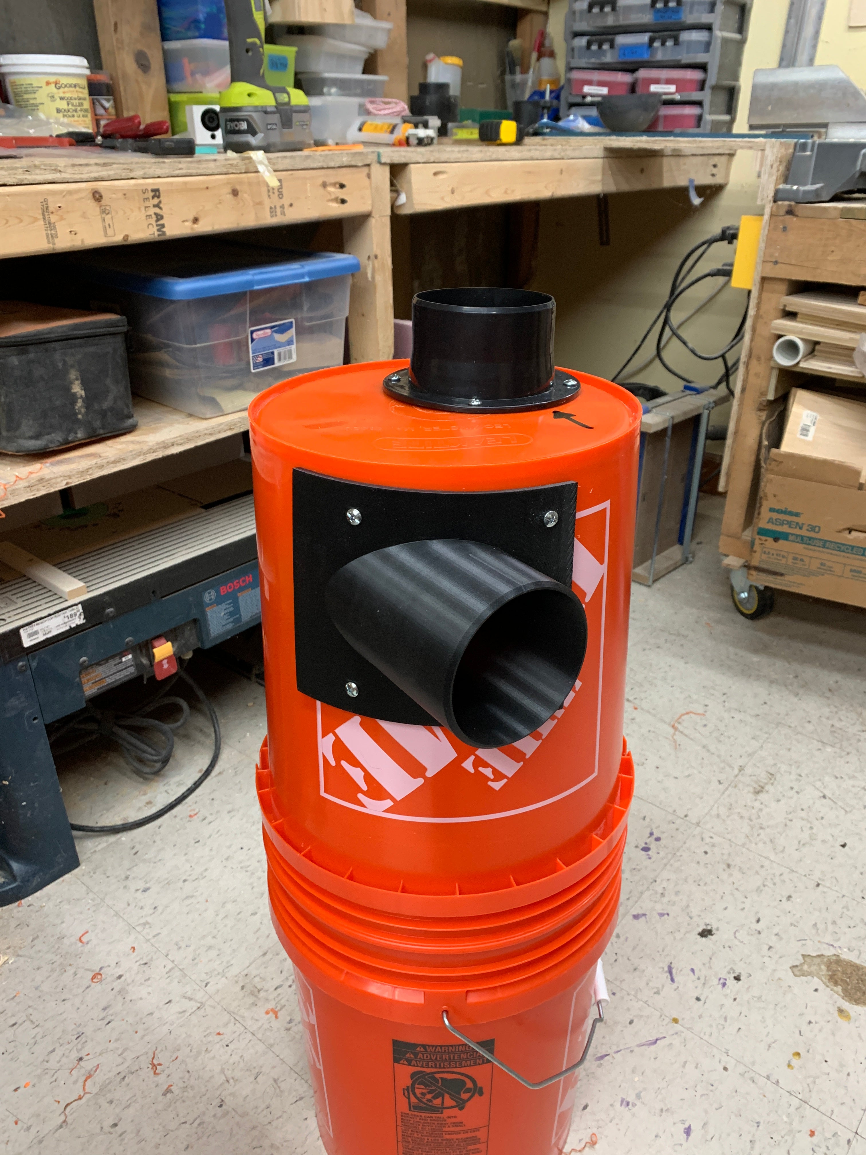 Side Monteret Cyklon Støvseparator til 5-Gallons Spand