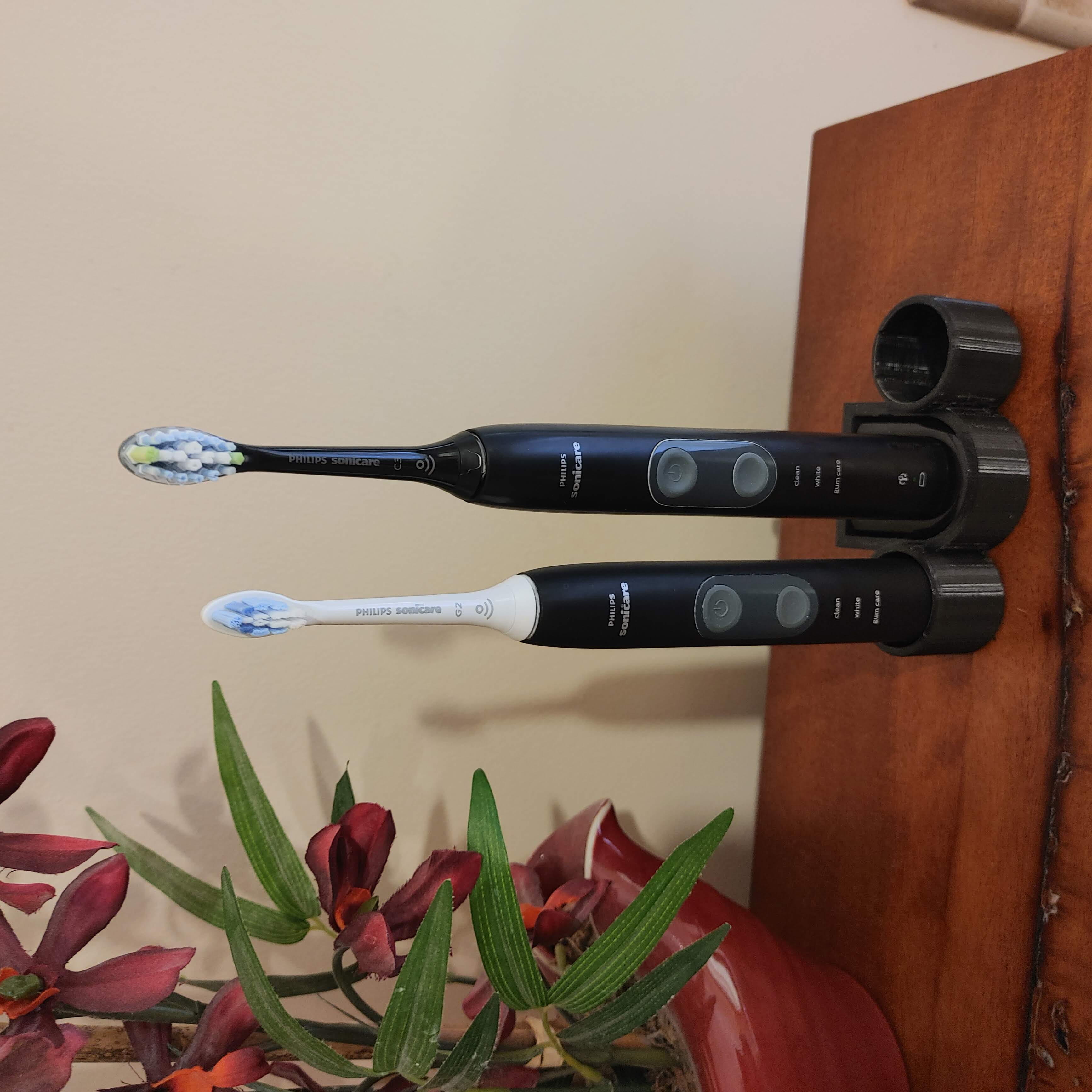 Stativ för 2 Philips Sonicare-tandborstar med laddare