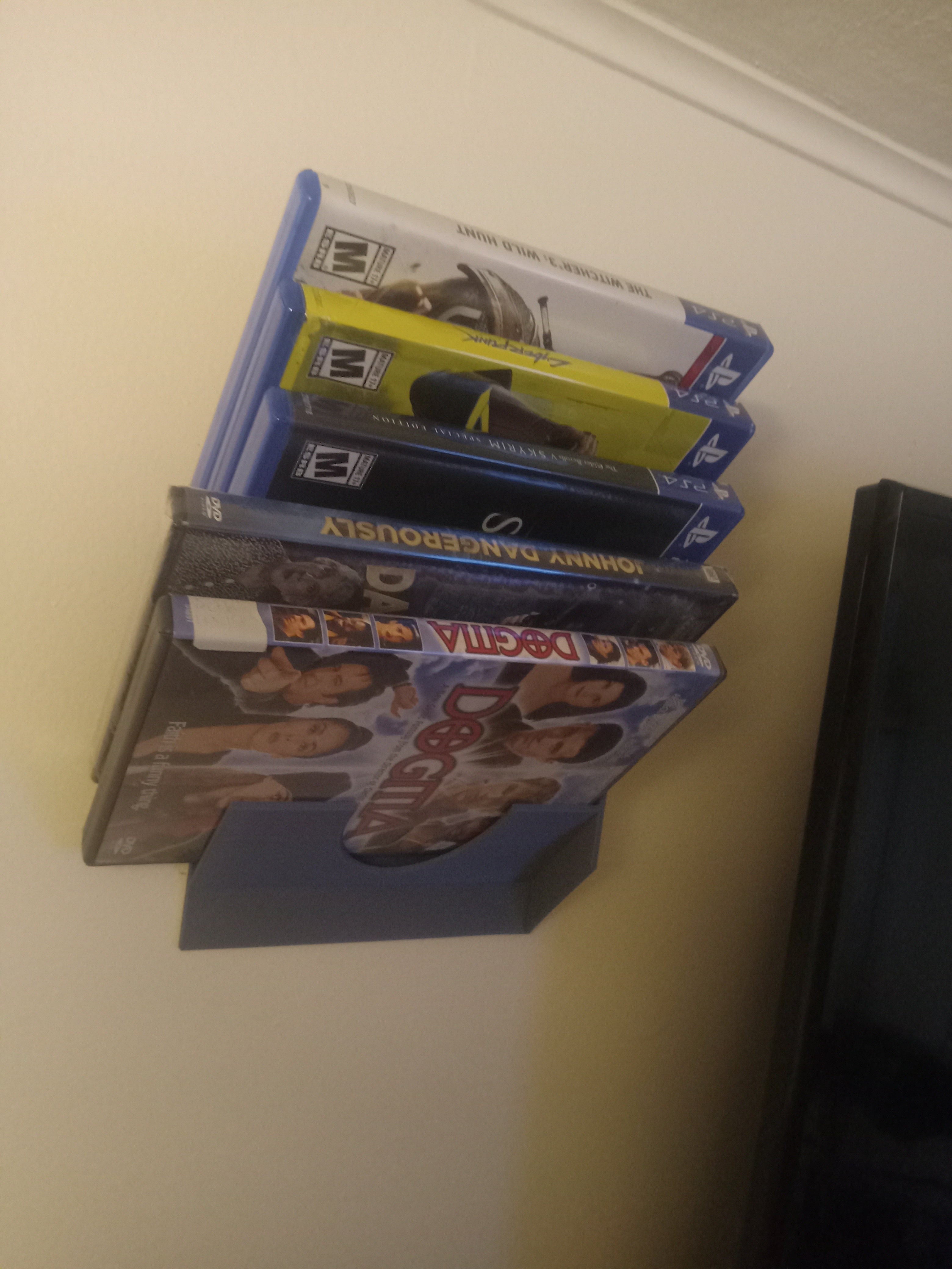 Vægmonteret Modulær DVD- og Spilhylde