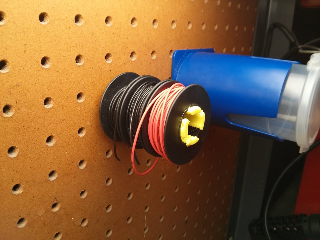 Pegboard Wire Spool Hållare – Praktisk förvaring för trådar