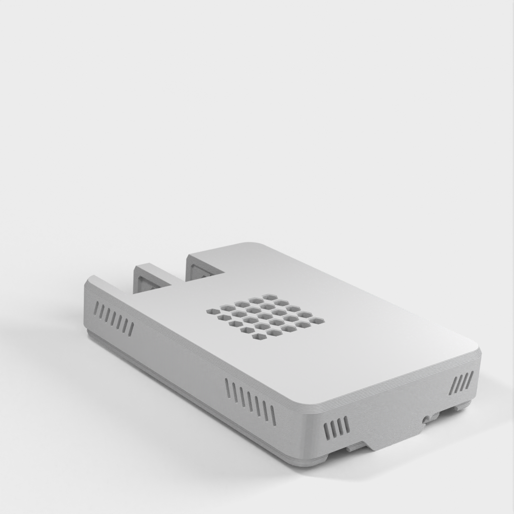 Raspberry Pi 5-fodral med ventilationshål och ny USB/LAN-layout