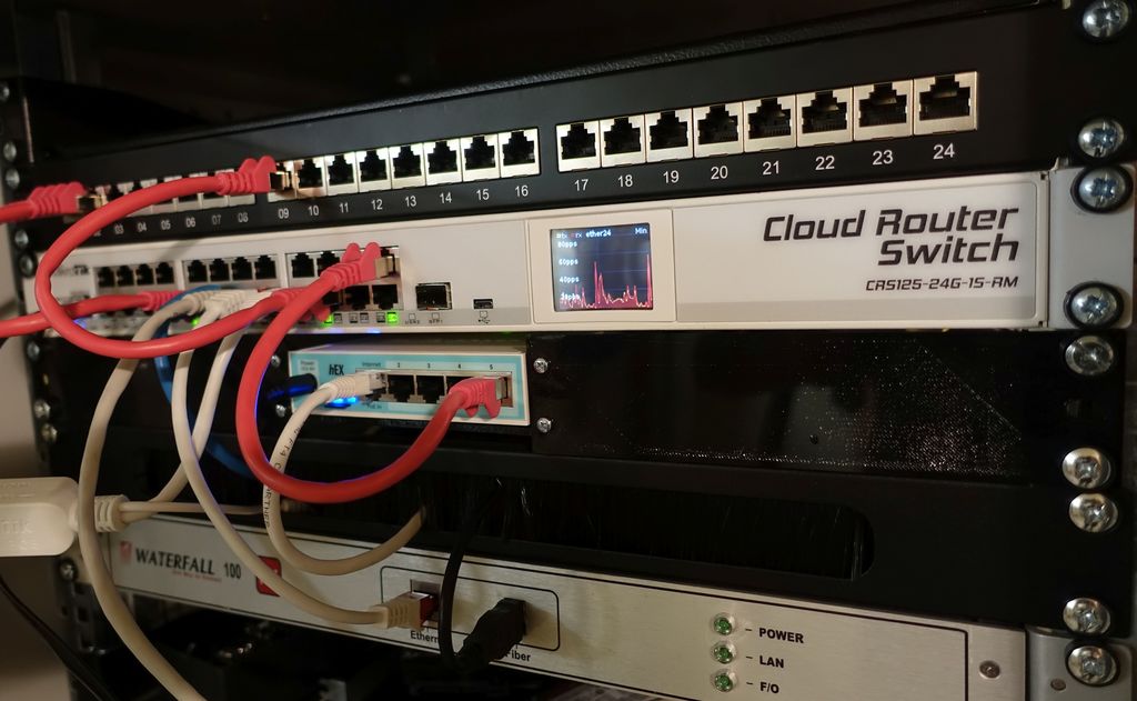 MikroTik hEX (S) 19 tommer rackmontering