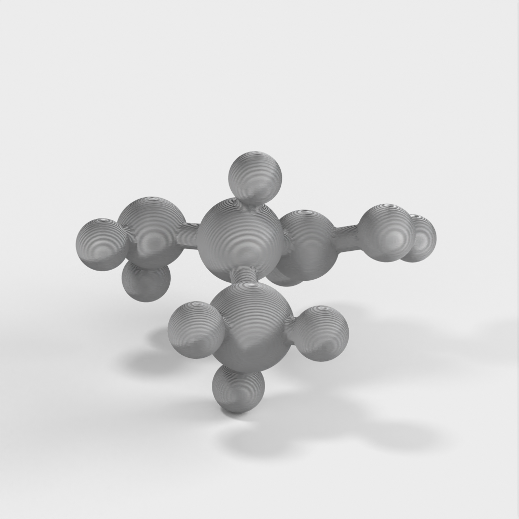 Molekylär modell av Alanine i atomär skala