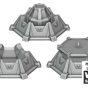 Små cirkulära fästen för Warhammer 40k terräng