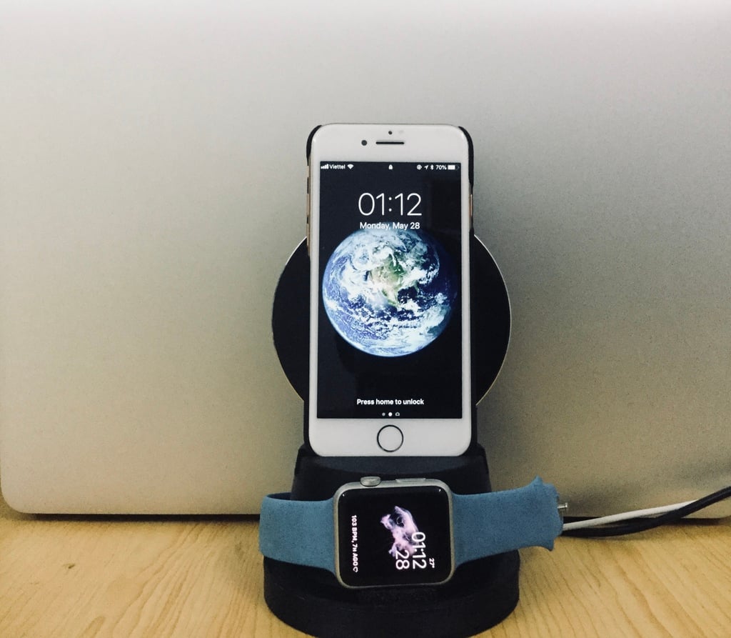 Trådlös laddningsdocka för iPhone och Apple Watch