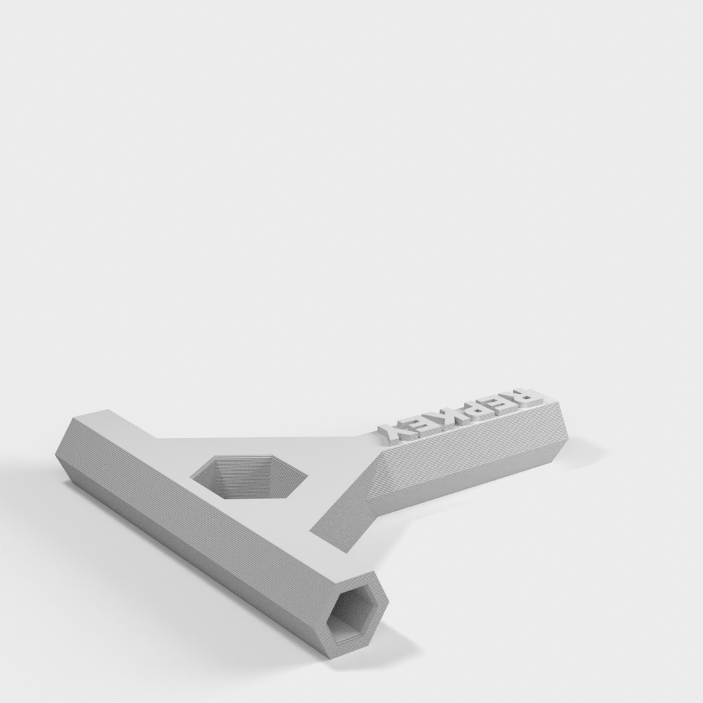 RepRap Prusa Mendel RepKey: 3D-tryckt nyckel och skruvmejsel med M8-mutterverktyg