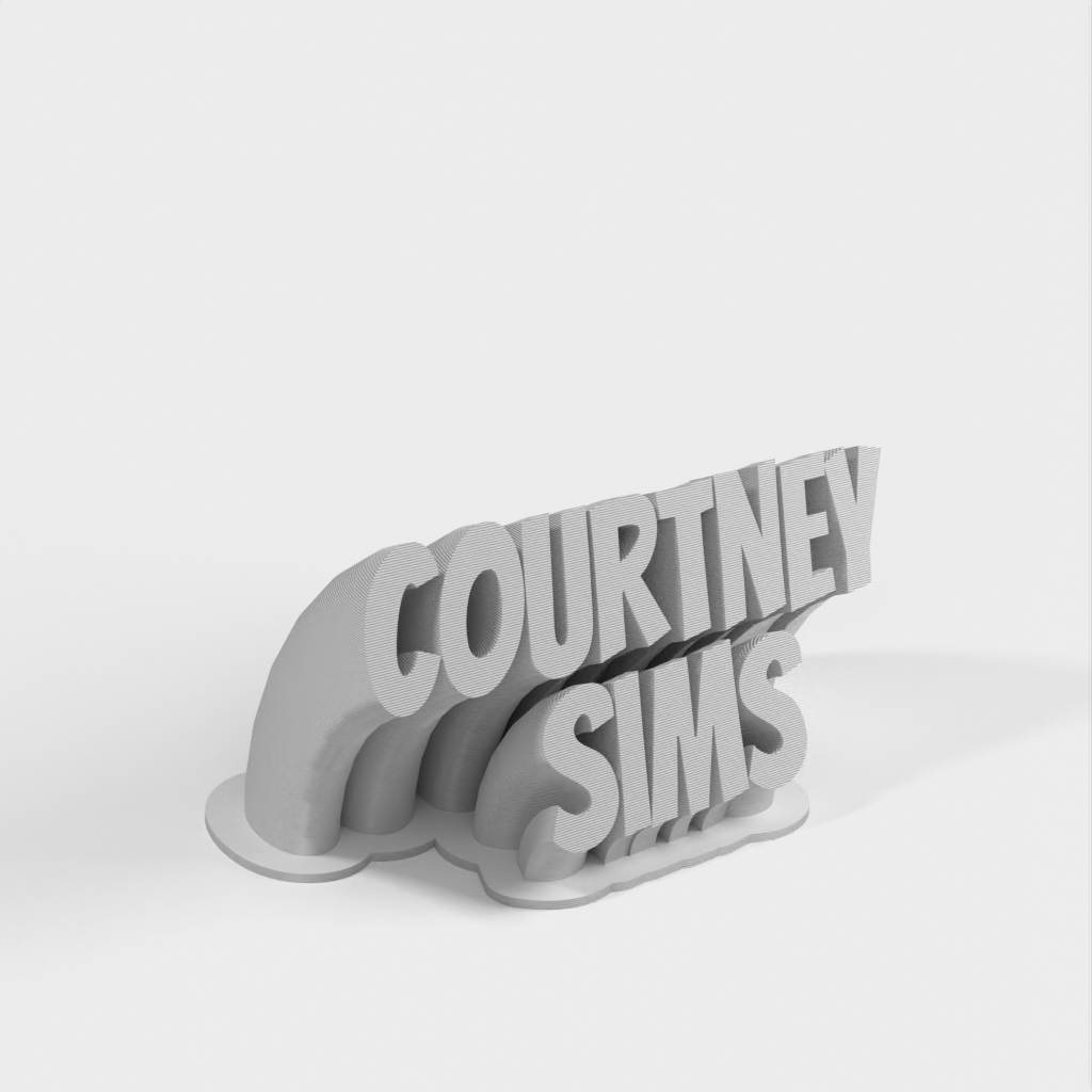 Anpassad Courtney Sims namnetikett