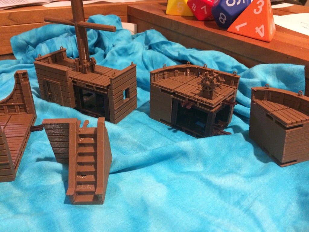 28 mm miniatyrupphöjda däck för segelfartyg: Expansionsset del 2