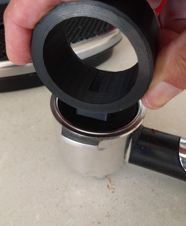 Kaffetratt och tamper
