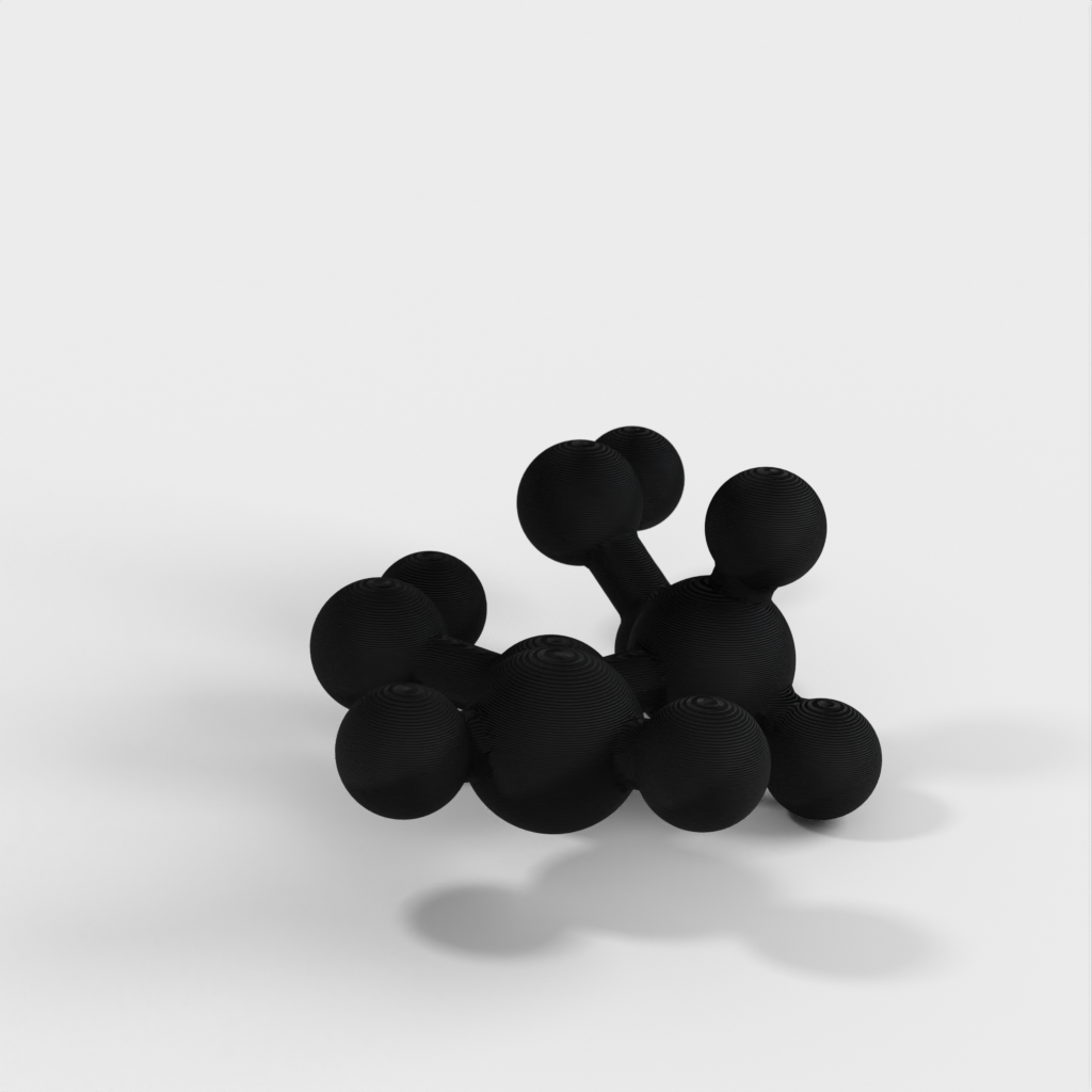 Molekylär modell - Vinylacetat - atomär modell av slemmets huvudmonomer