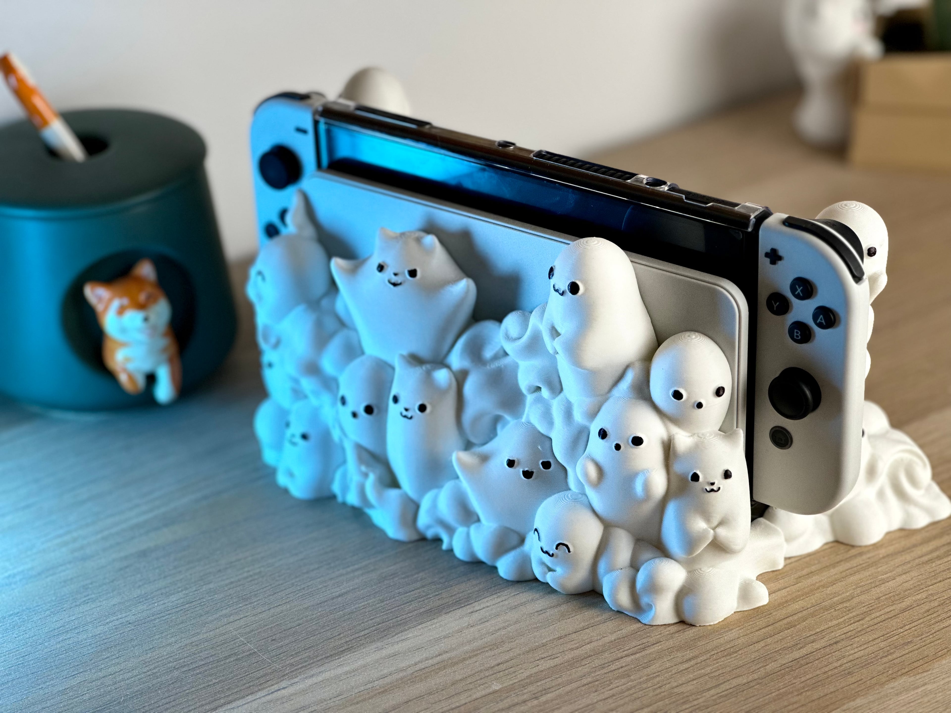 Söt Ghost Dock för Nintendo Switch OLED/Classic