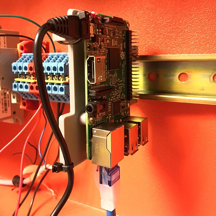 Raspberry Pi DIN-skena monteringsfäste