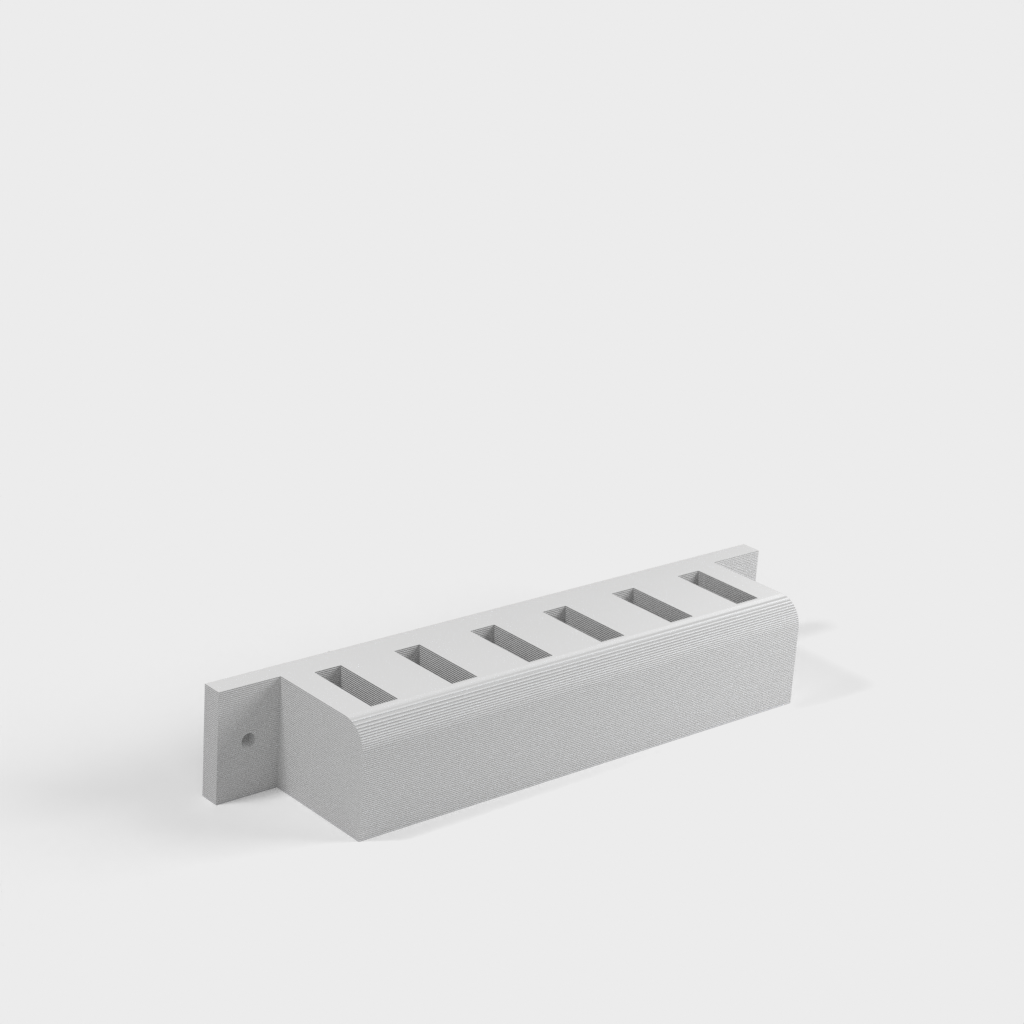 USB-ställ för 6 USB-minnen med monteringsmöjlighet på skrivbord eller vägg