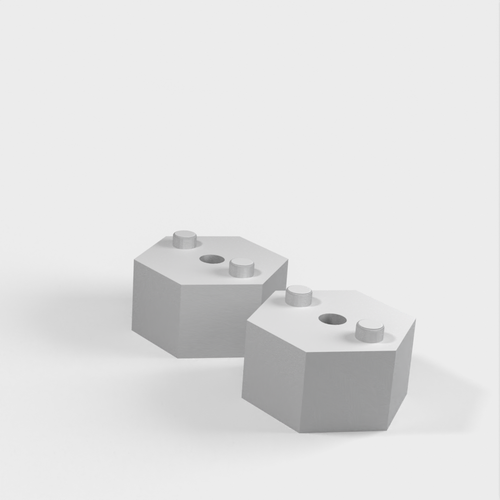 Skåpshandtag med olika insättningstyper för 3D-skrivarskåp