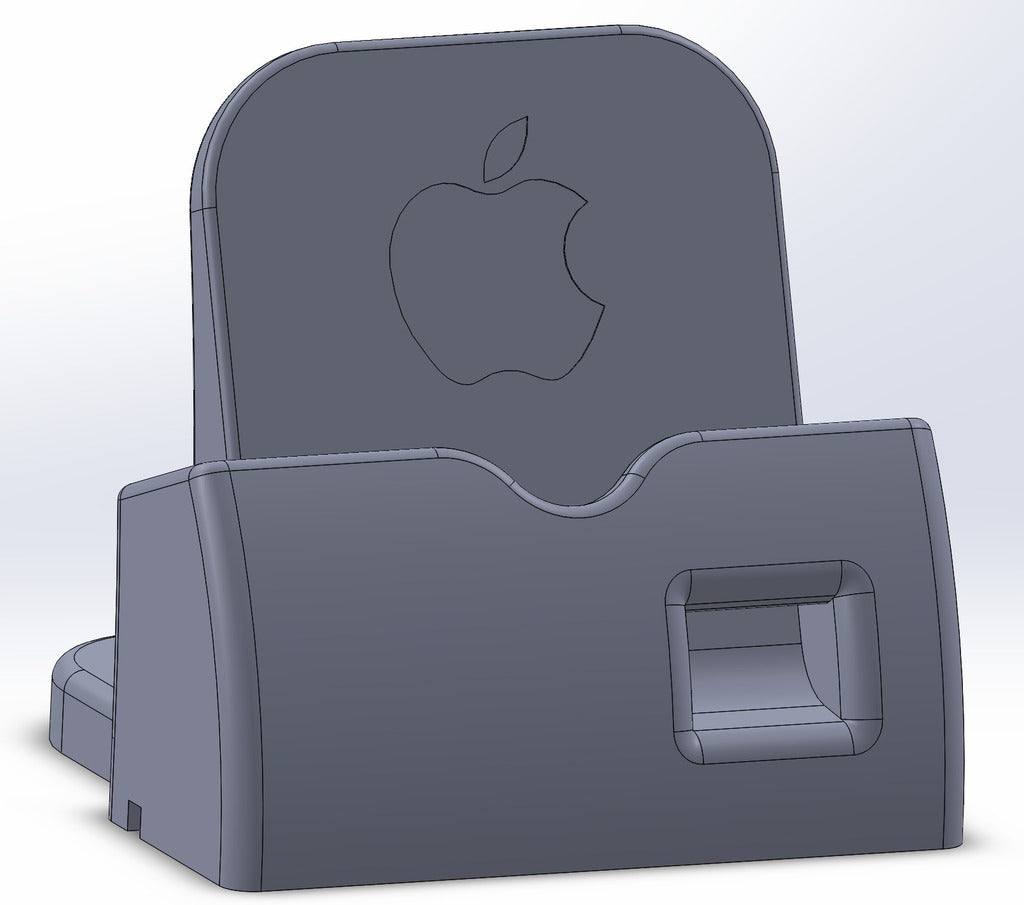 iPhone 6 och 6 Plus laddningsdocka med högtalarhorn och justerbar kabeldragning