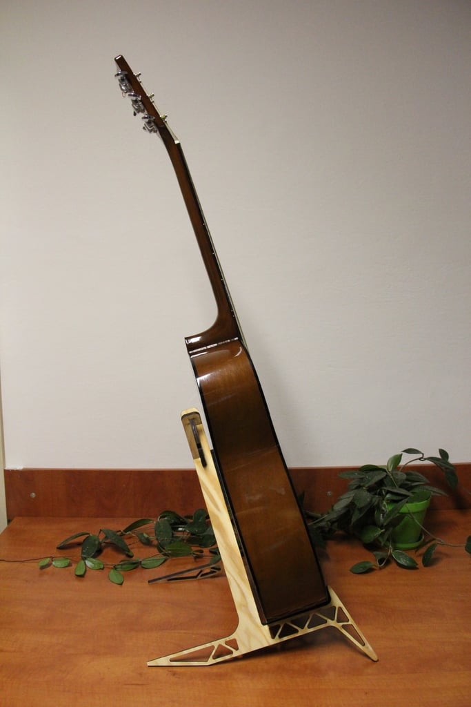 Laserskärningsstativ för akustisk gitarr