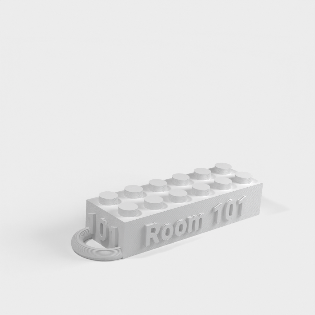 Personlig LEGO-kompatibel textetikett nyckelbricka