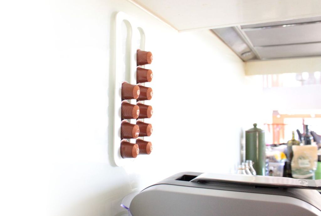 Abacus Nespresso kaffekapselhållare för vägg och skåp