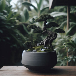 Enkel og minimalistisk bonsai potte skål
