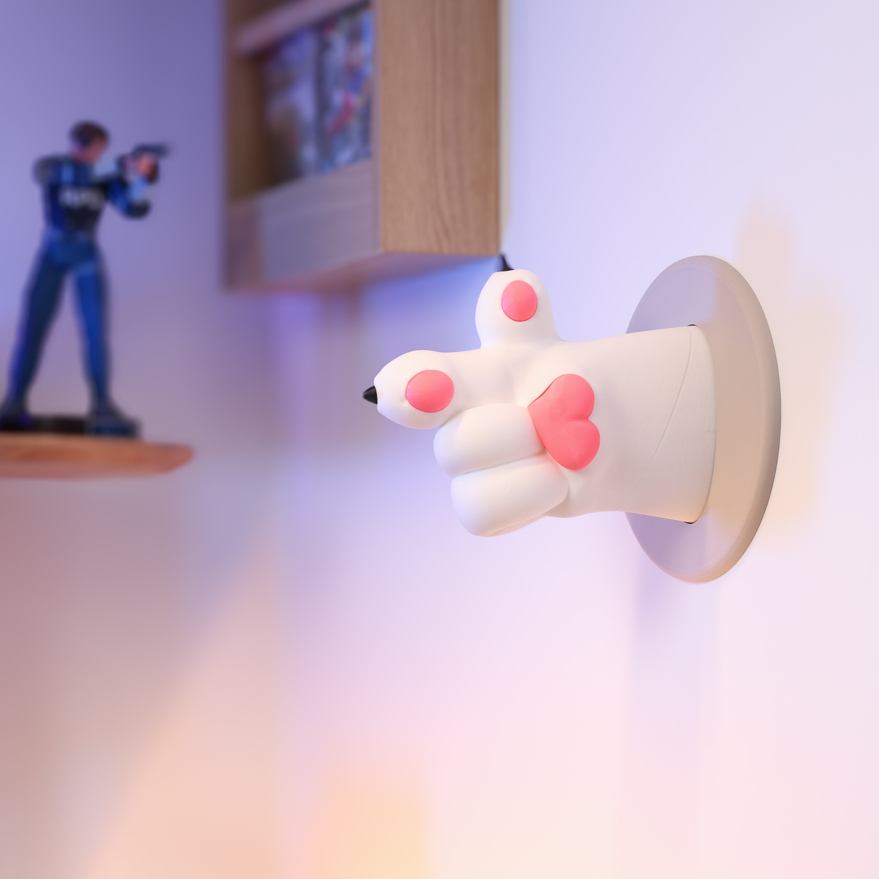 Väggmonterad hörlurshållare för Cat Paw