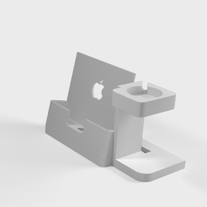 Laddstation för iPhone 6 med Otterbox och Apple Watch