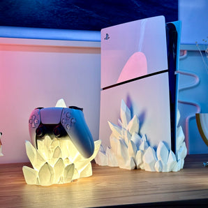 Kristallkontrollstativ med LED-belysning