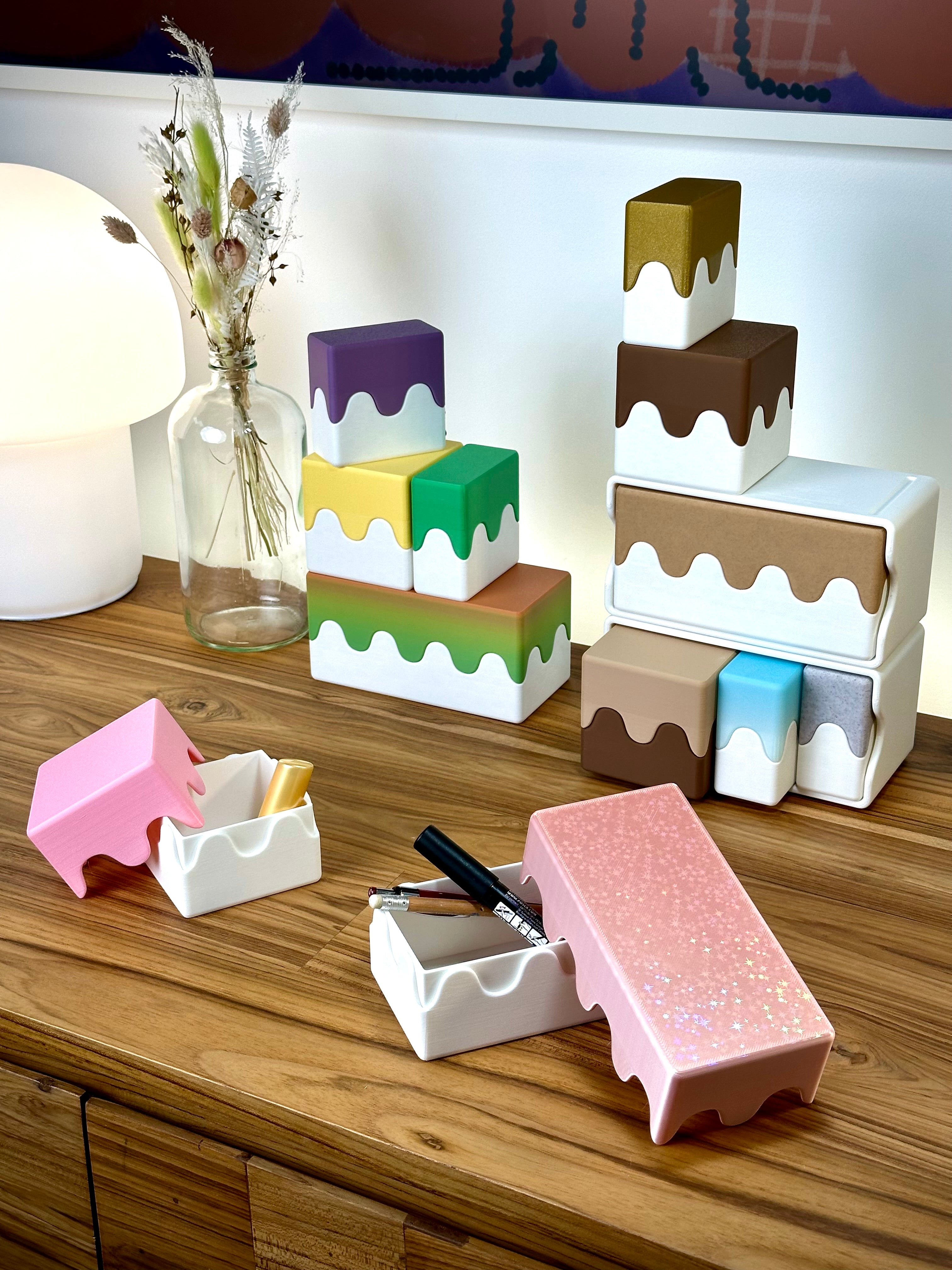 The Wavy Boxes - Söta stapelbara arrangörer