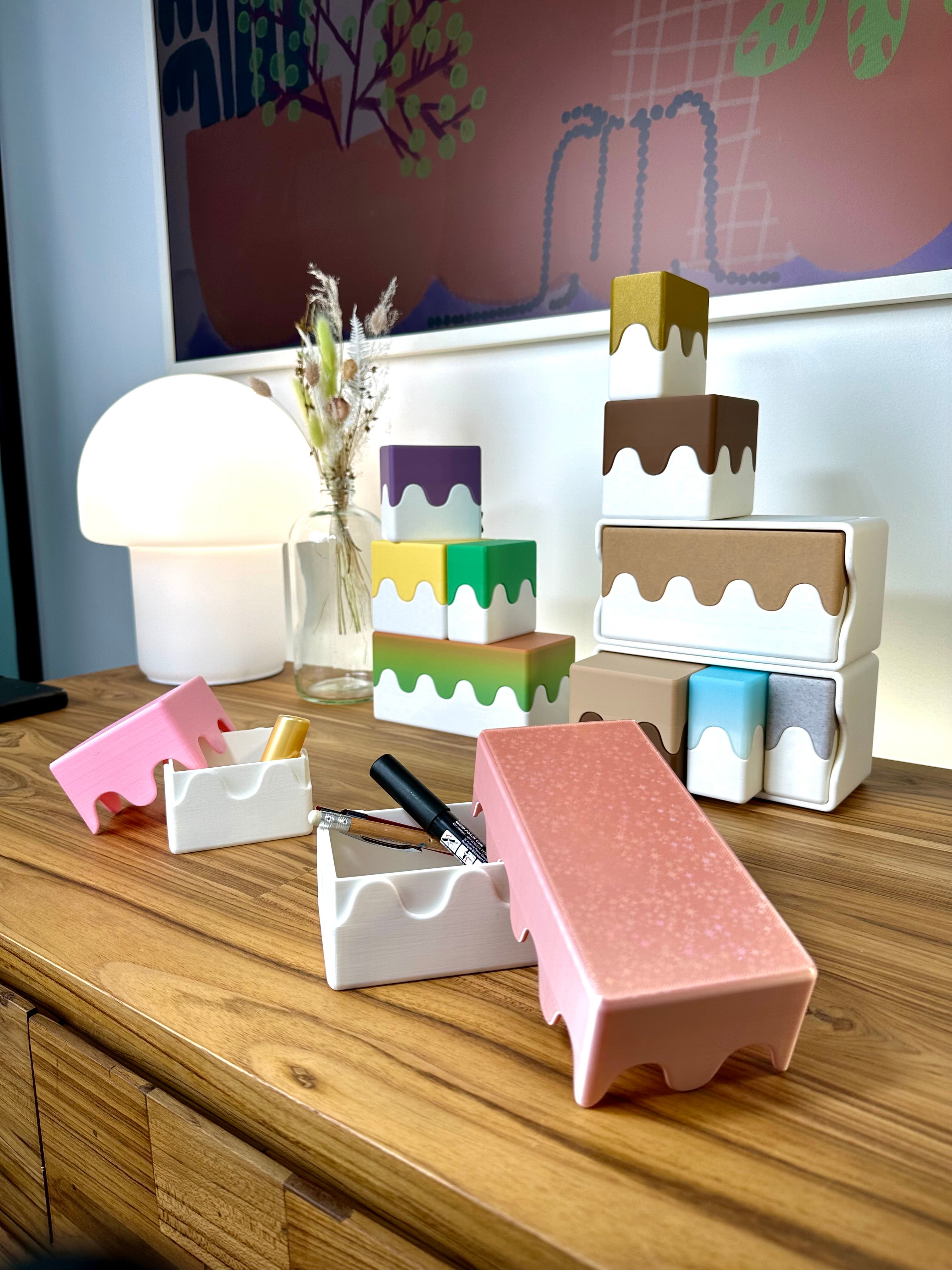The Wavy Boxes - Söta stapelbara arrangörer