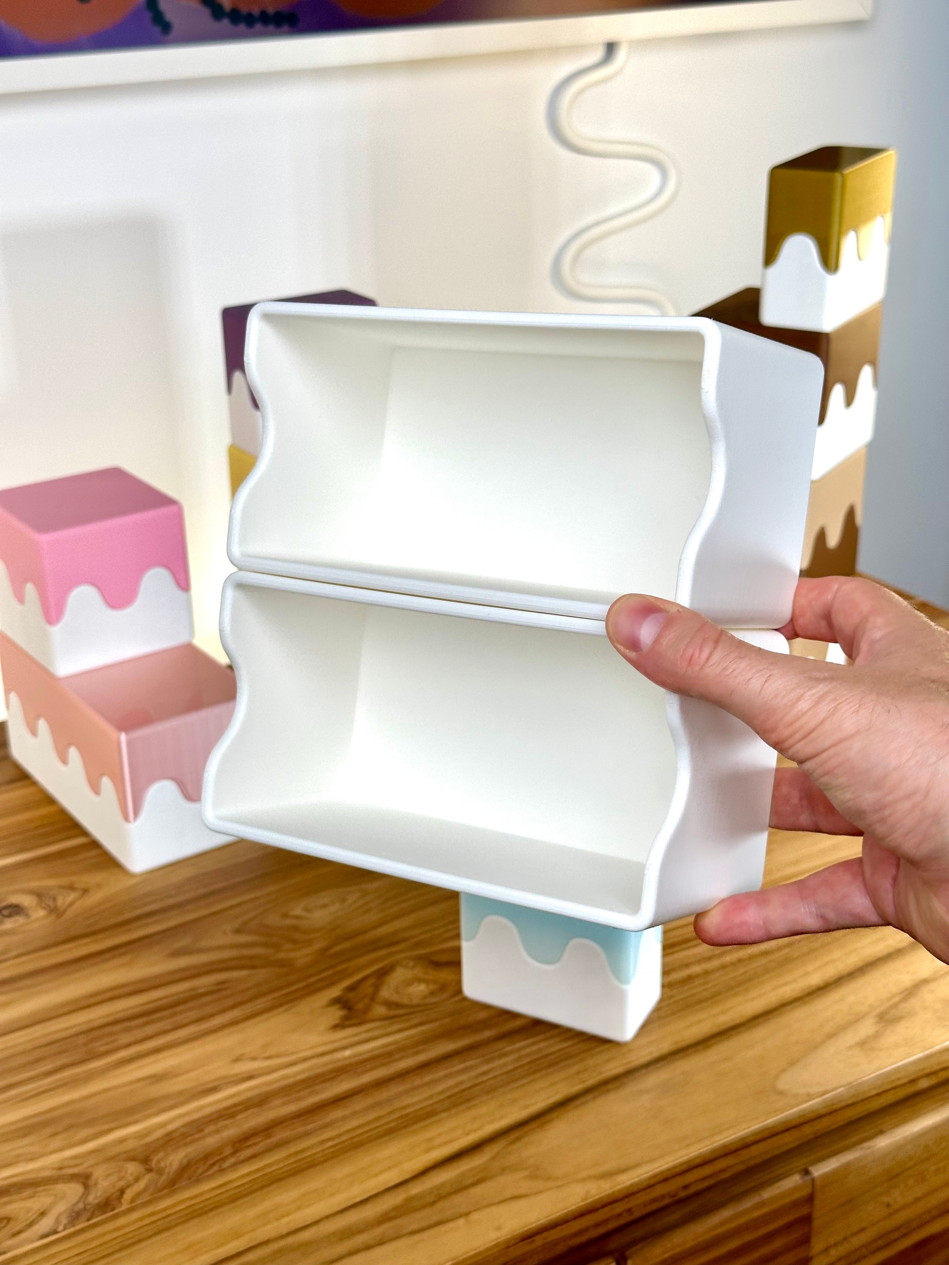 The Wavy Boxes - Söta stapelbara arrangörer