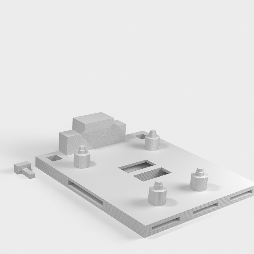 3D-utskrivbar Arduino Mega 2560 R3 monteringsplatta med valfritt lock