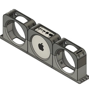 19-tums rackmontering för tre Mac mini M4