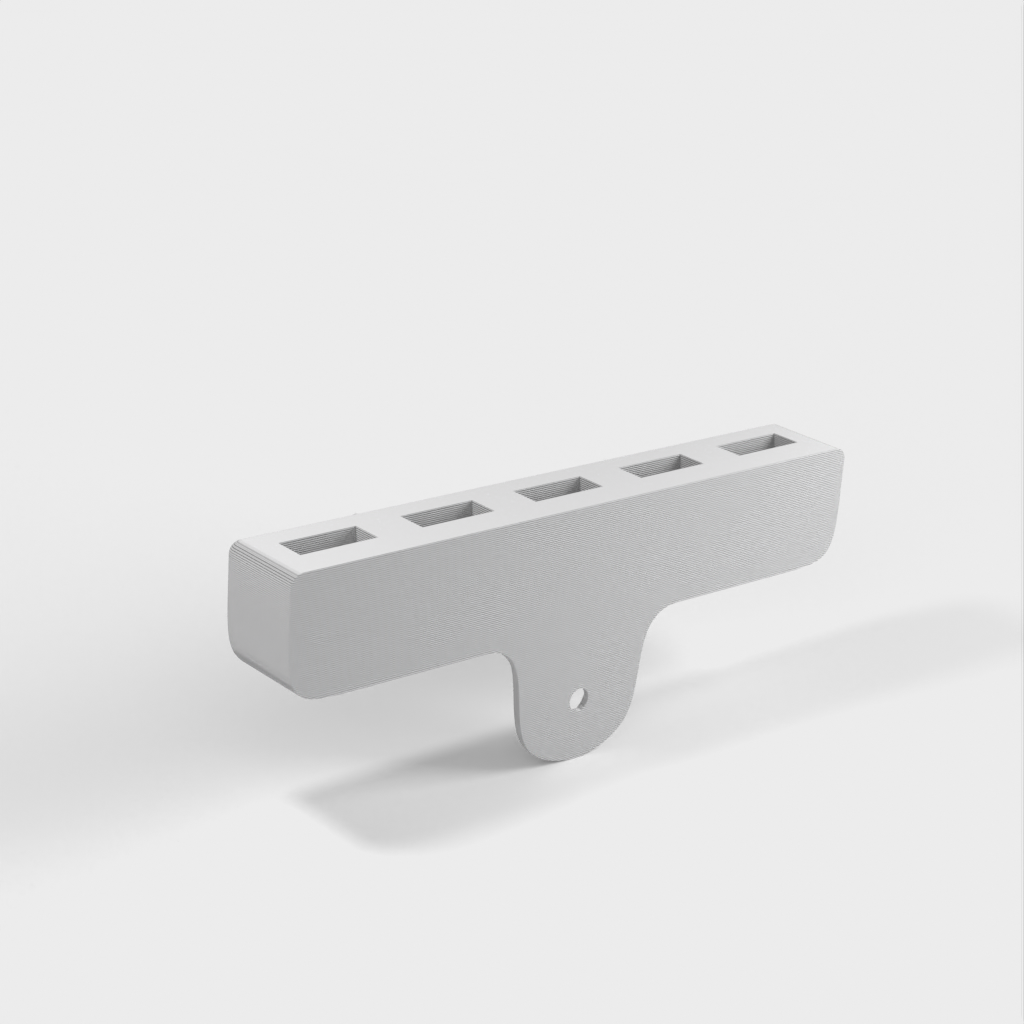Vägghållare för USB-kablar med 5 platser