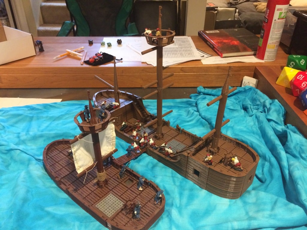 28 mm miniatyrupphöjda däck för segelfartyg: Expansionsset del 2