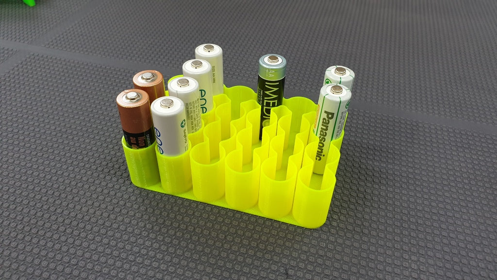 Batterihållare för AA, AAA, 18650 och 9V batterier (Vas Mode Print)