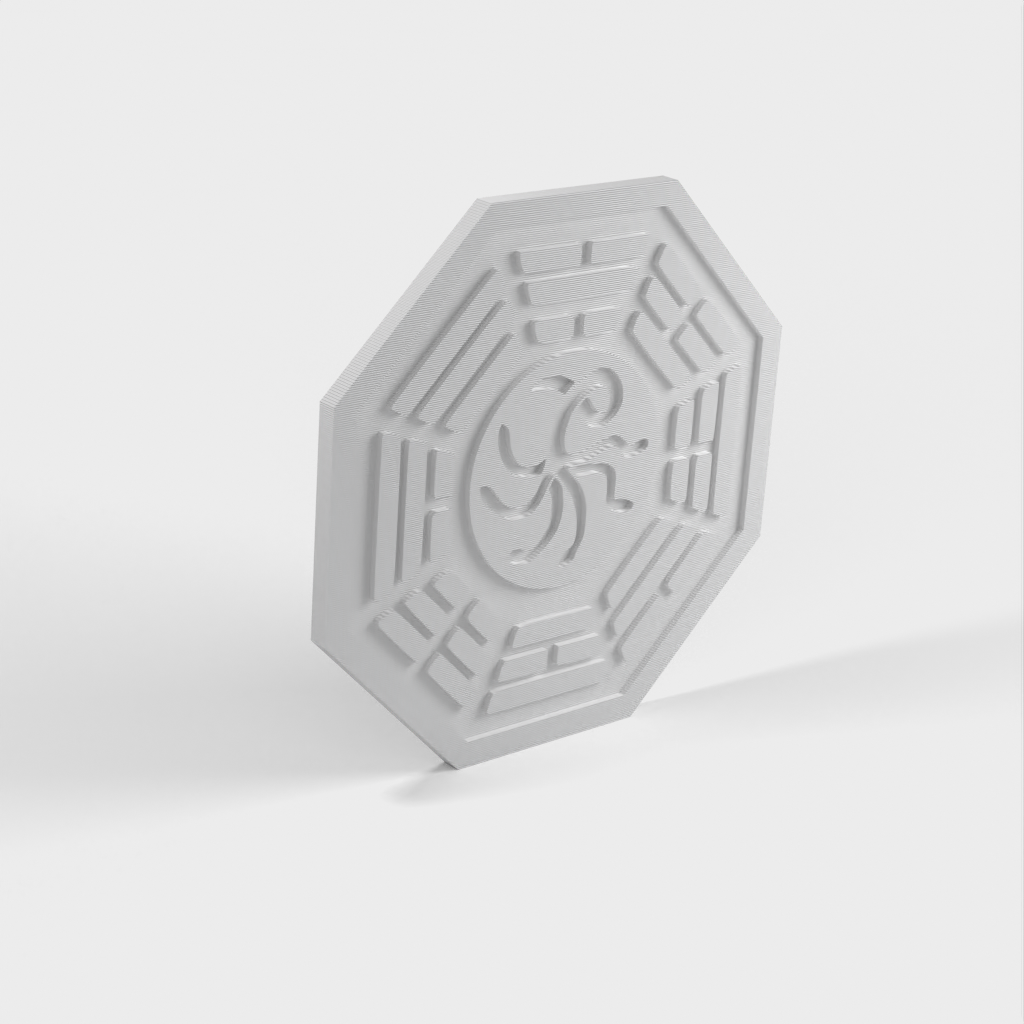 Dharma Initiative (Lost) Coaster Set med 7 glasunderlägg och hållare
