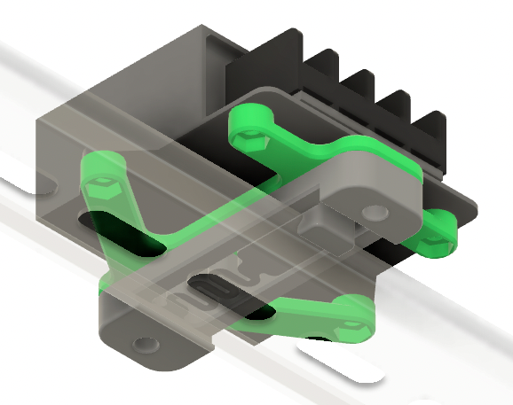 Tobsun 5V DC Converter Beslag til DIN-skinne