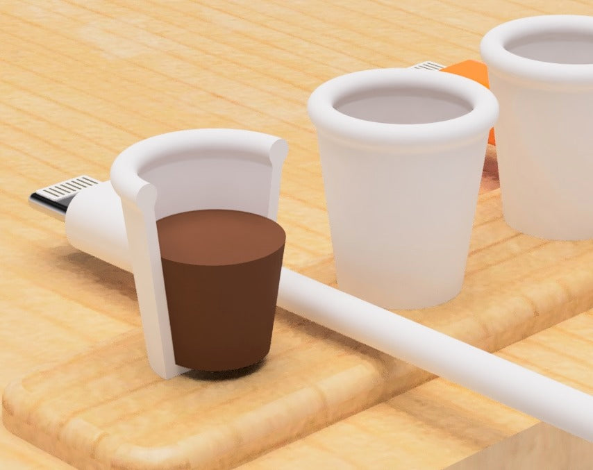 USB-kabelhållare i kaffedesign