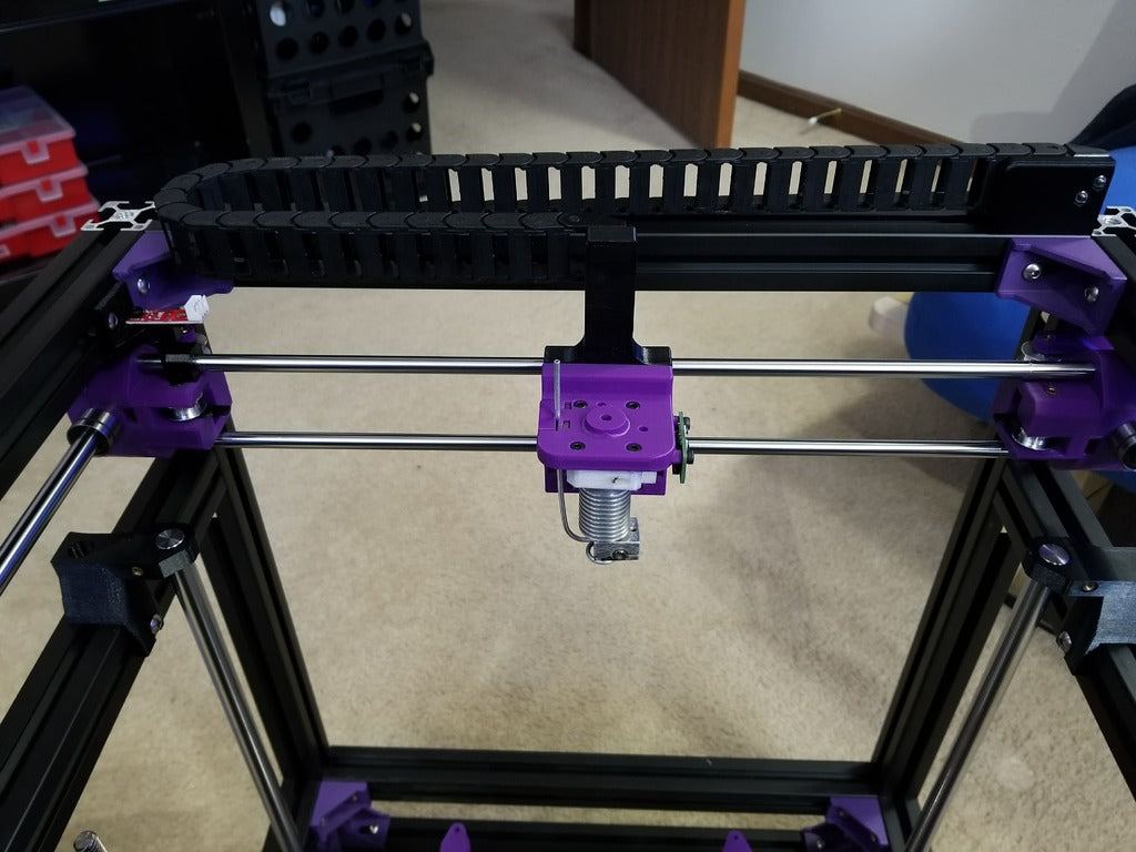 Hypercube Evolution: X-Carriage med integrerad kabelkedjemontering