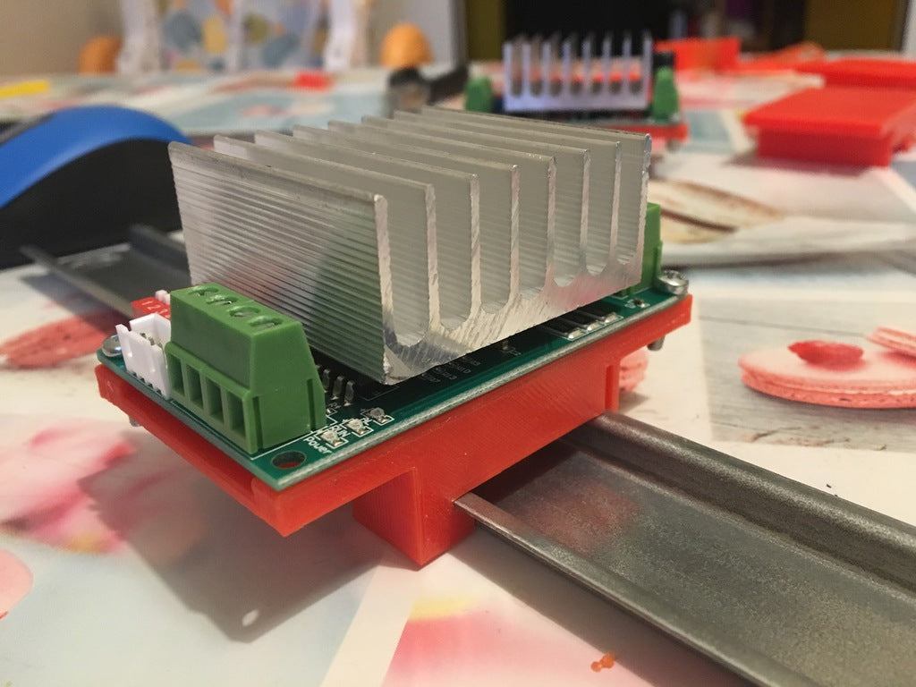 TB6600 Driver DIN-skena fästen