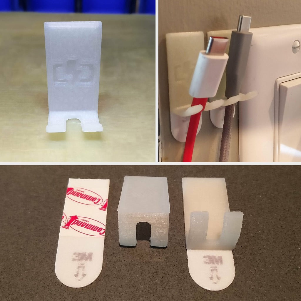 Väggmonterad klämma för mobilkabel