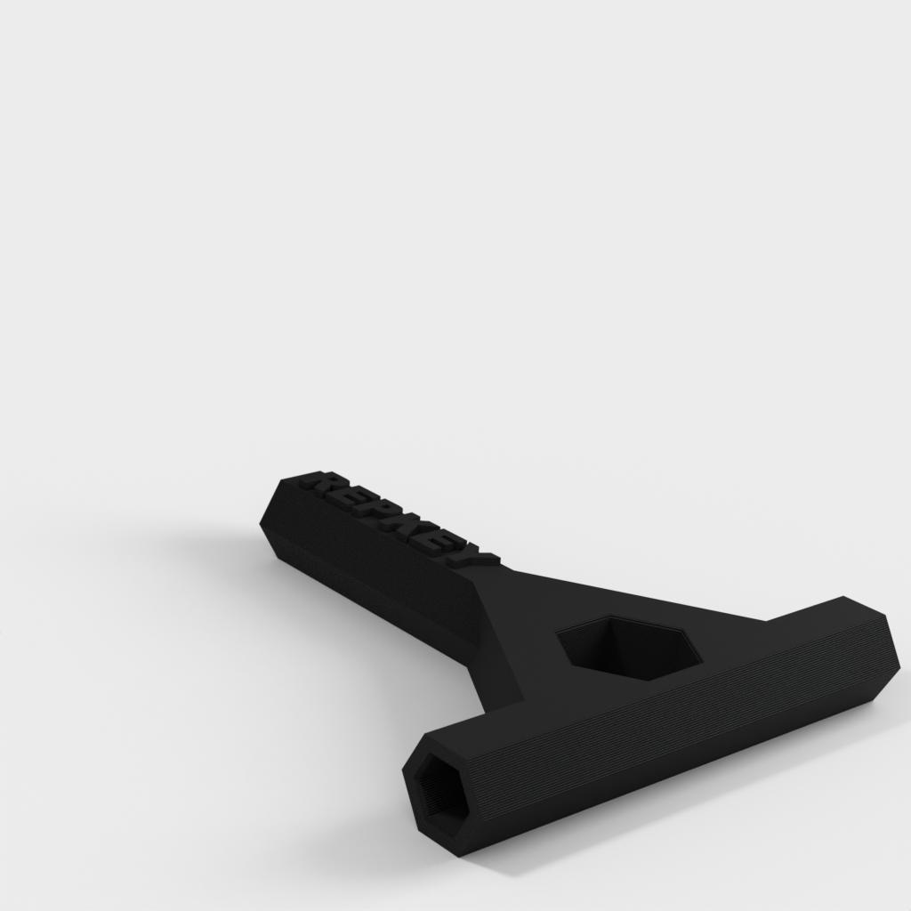 RepRap Prusa Mendel RepKey: 3D-tryckt nyckel och skruvmejsel med M8-mutterverktyg